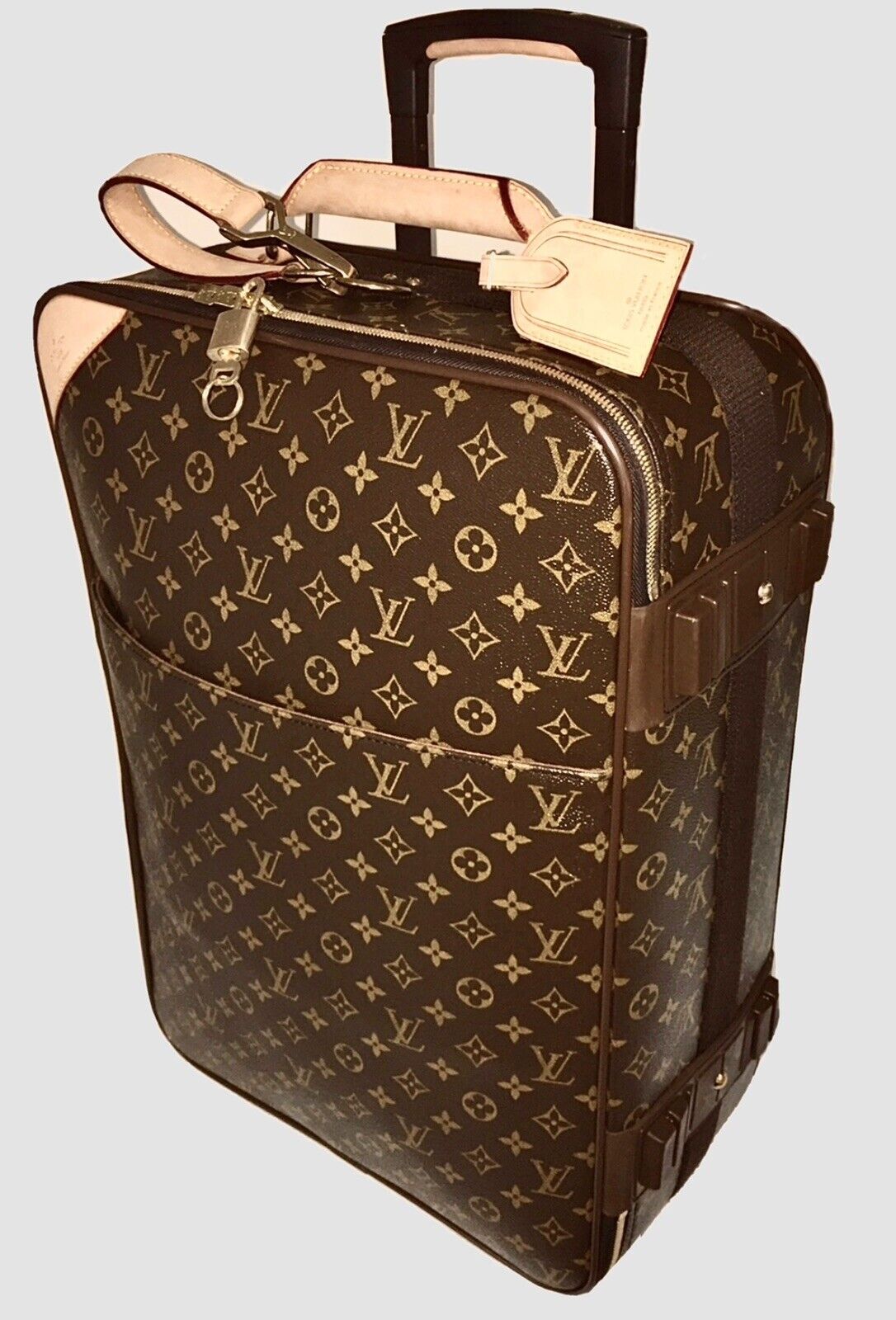 Authentic Louis Vuitton Pegase 55 Monogram w/ Garment Bag UEC