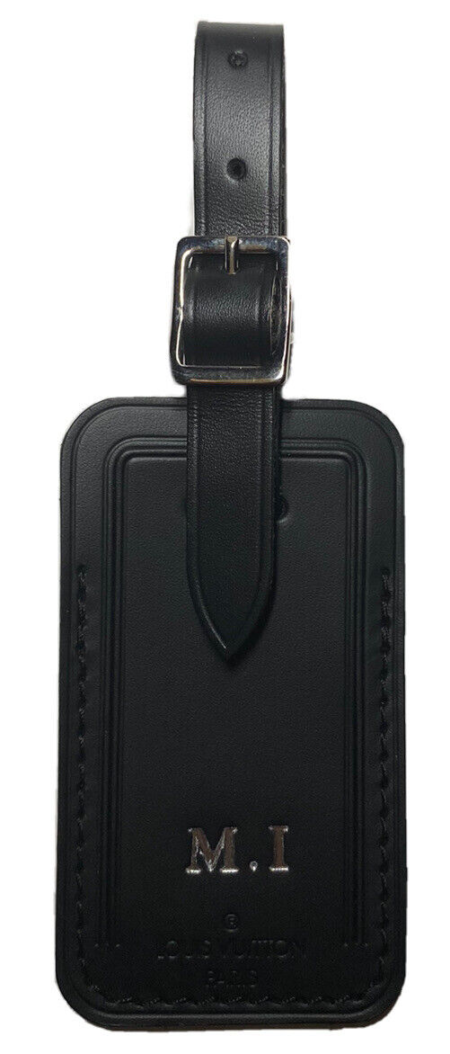 Louis Vuitton] Louis Vuitton Name tag leather black unisex charm A ra –  KYOTO NISHIKINO