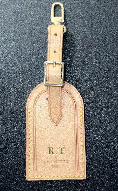 Louis Vuitton Name Tag w/ RT - Natural Vachetta Large UEC