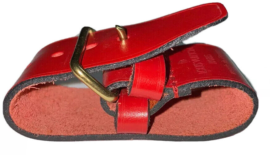 Louis Vuitton Red Strap Loop Calfskin Leather Authentic Poignet