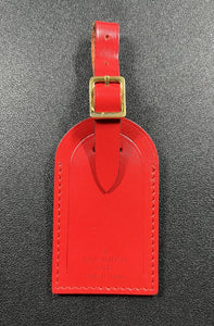 Louis Vuitton Deep Red Name Tag Calfskin Blank Tag Authentic France 🇫🇷