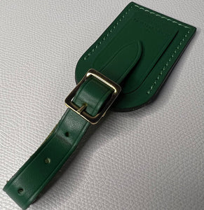 Louis Vuitton Green Luggage Tag Calfskin Goldtone Small- France UEC - 1 Pc