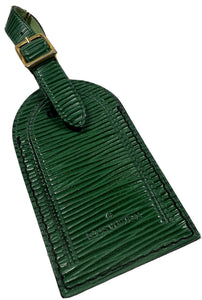 Louis Vuitton Borneo Green Epi Leather Name Tag FRANCE 🍁