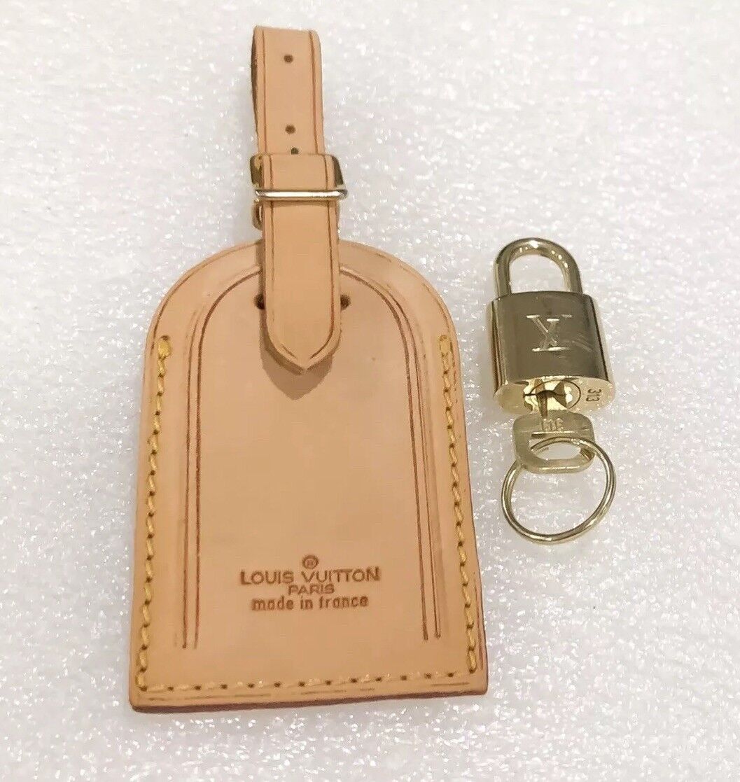 Vintage Louis Vuitton LV Handle Strap Padlock Key Name Tag ID Set - Nina  Furfur Vintage Boutique