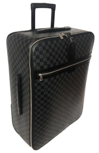 Louis Vuitton Business Pegase 65 Graphite Suitcase Luggage Bag + Garment Bag