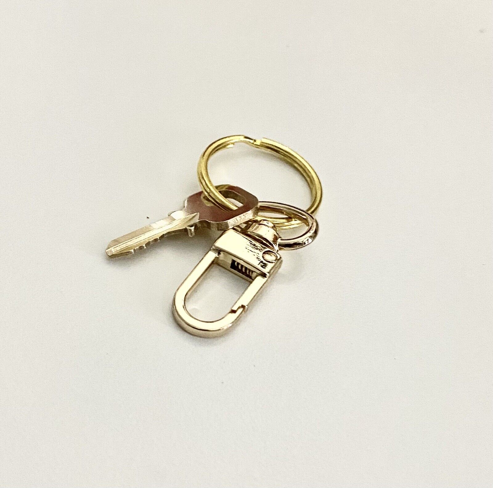 Louis Vuitton Key # 344 Polished Brass Goldtone w/ Generic Swivel Clip