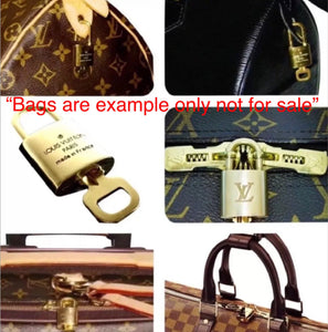 Louis Vuitton Padlock & Key Random # Gold tone Lock for Speedy Bag 💯% Authentic