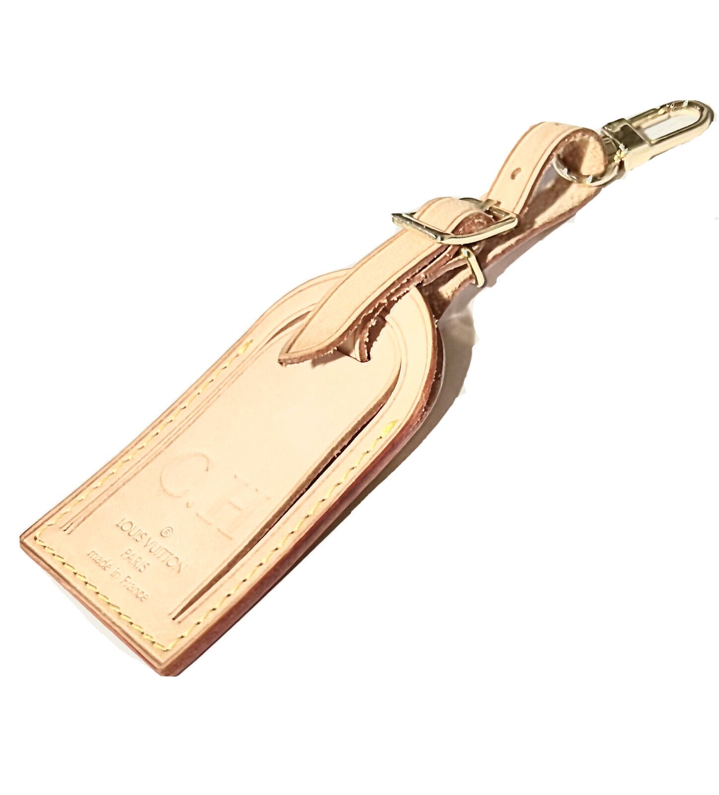 Louis Vuitton Name Tag w/ CH Initials - Goldtone - Large