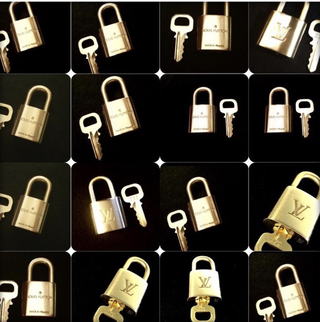 Louis Vuitton Lock & Key Padlock Brass Gold Number Random Bag