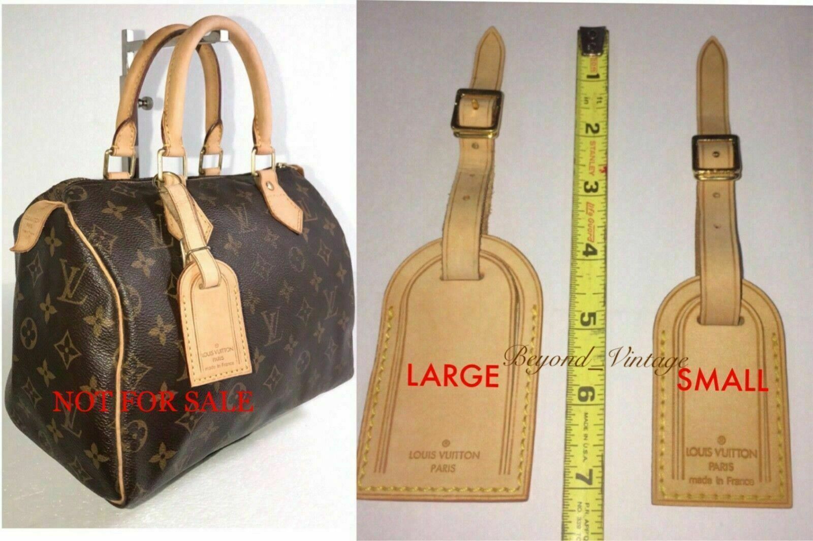 Louis Vuitton Name Tag w/ RT - Natural Vachetta Large UEC