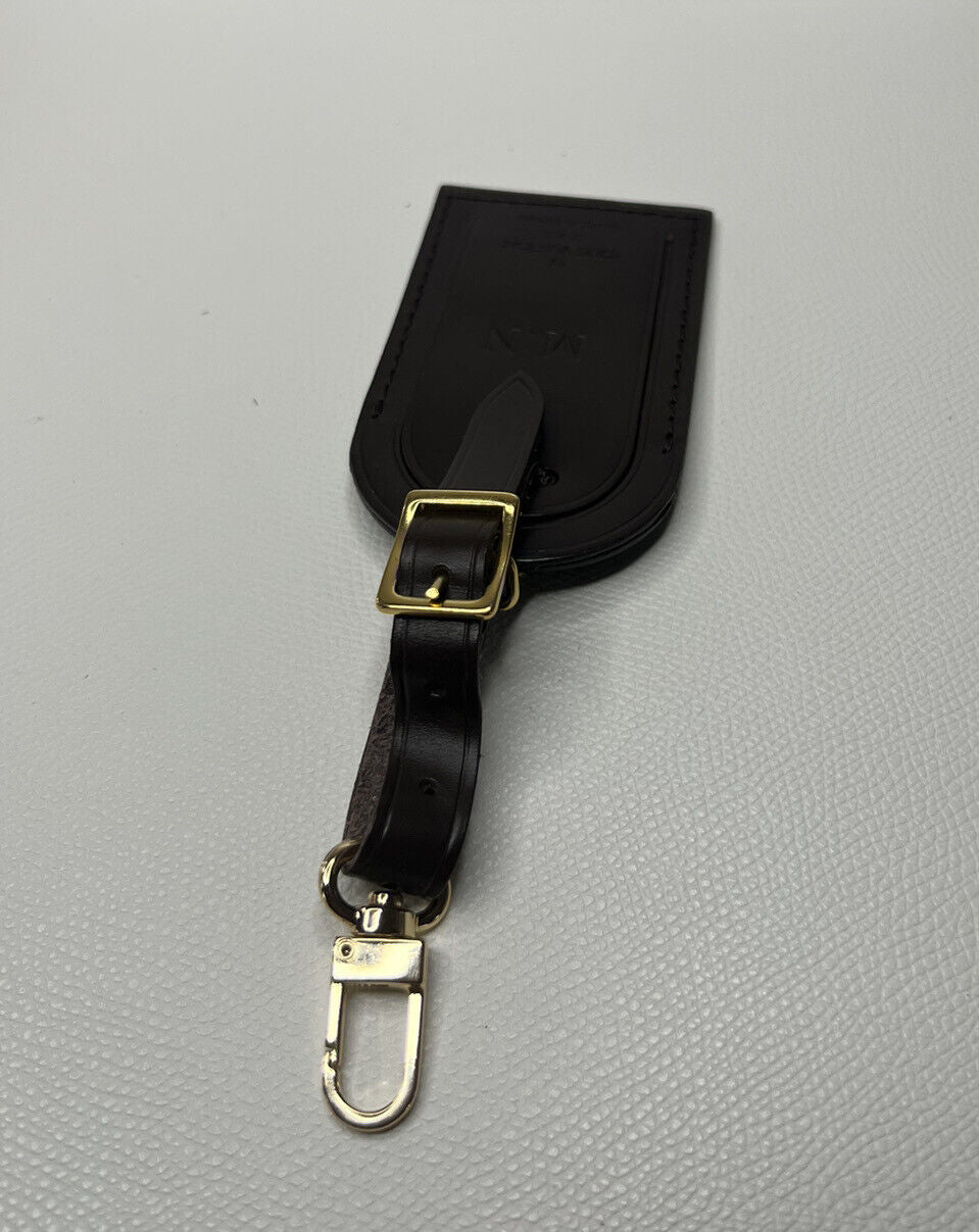 Louis Vuitton Luggage Tag w/ MN Initials Goldtone Damier Ebene -🇫🇷