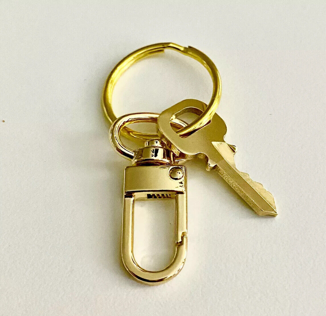 Louis Vuitton Key # 344 Polished Brass Goldtone w/ Generic Swivel Clip