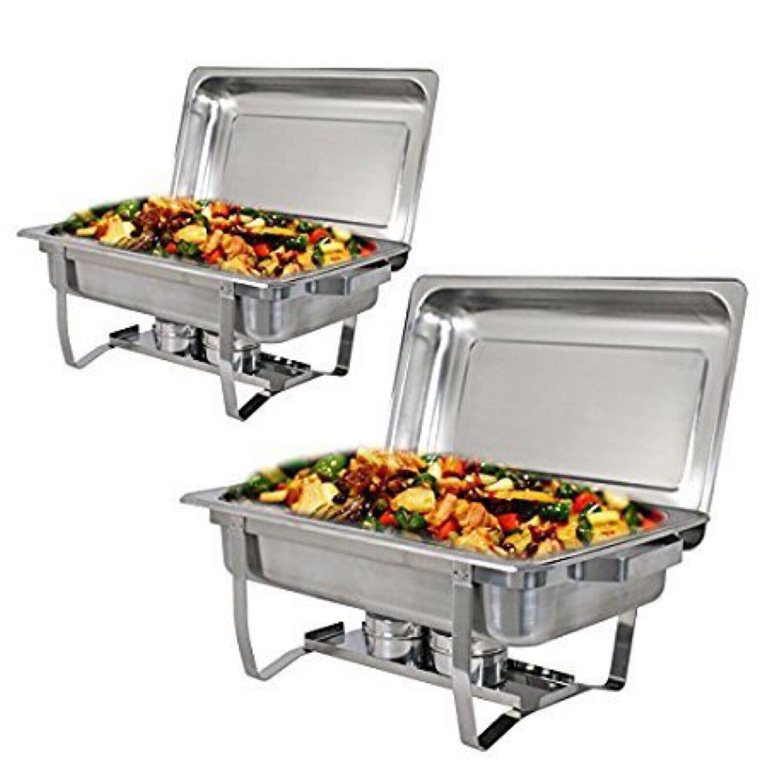 Stainless Steel CHAFER DISH - 8 QT Full Size Buffet Catering Party - 4 pack