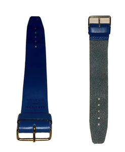 Louis Vuitton Blue Calfskin Leather Strap for Keepall Bag “Poignet”  Loop