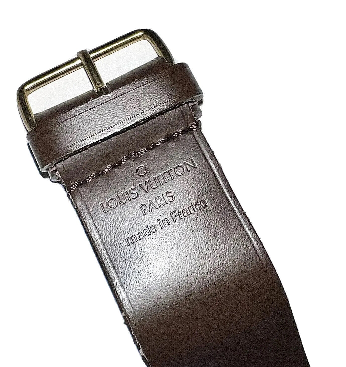 Louis Vuitton Strap Damier Ebene Leather Poignet Goldtone UEC - 1 pc