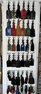 Louis Vuitton Bag Name Tag w/ MK Initials Small Damier Ebene Leather