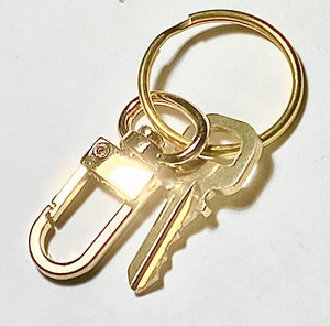 Louis Vuitton Key # 332 Brass Goldtone w/ Swivel Ring Clasp - 1 Pc  No. 332