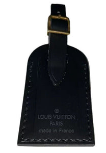 Louis Vuitton Leather Name Tag w/ NM Initials Black Calfskin - SMALL