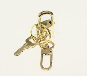 Louis Vuitton PadLock Lock & Key for Bags Brass Gold (randomNumber )