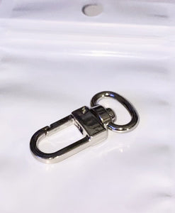 2X Silver Swivel Clasp Fits Louis Vuitton Name Tag Clip Key Charm Hook