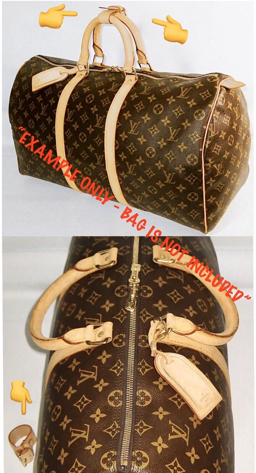 Authentic Louis Vuitton Luggage Bag Tag w/ Strap- “Restored” One Set Large 🇫🇷