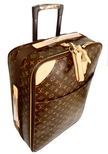 Louis Vuitton Pegase Carry Suitcase Bag Classic Logo w/ Garment Bag AUTHENTIC🎊