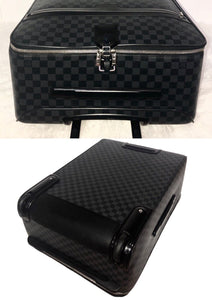 Louis Vuitton Business Pegase 65 Graphite Suitcase Luggage Bag + Garment Bag