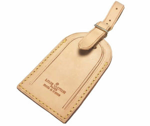 Authentic Louis Vuitton Leather Large Name Tag One Piece Older Style