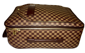 Louis Vuitton Pegase 55 Suitcase Bag Damier Ebene w/ Lock Strap Garment Bag🛍️