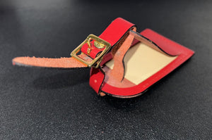 Louis Vuitton Red Name Tag Calfskin Tag Authentic Pristine- France