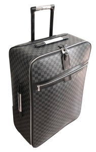 Louis Vuitton Graphite Business Pegase 65 Suitcase Bag w/ Luggage Tag Unisex💥