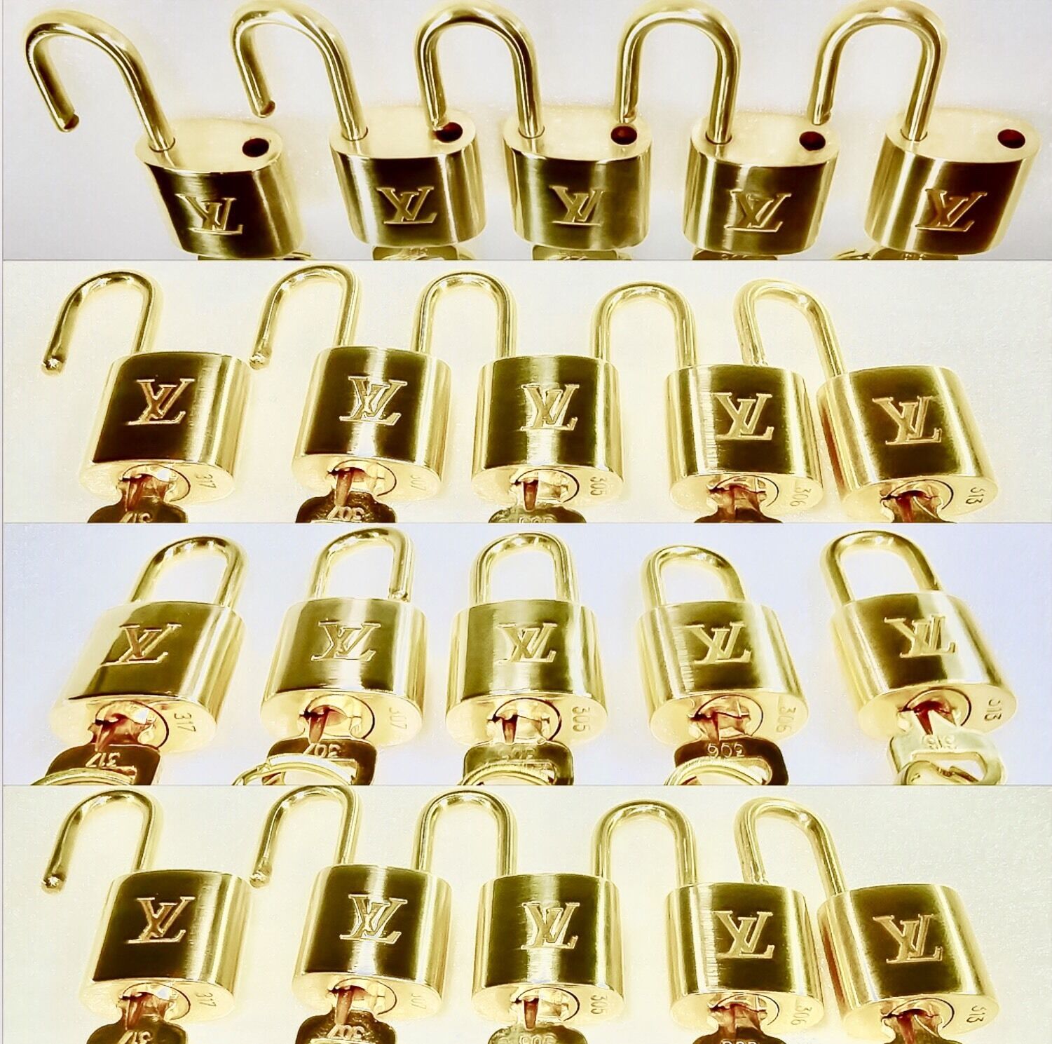Louis Vuitton Padlock For Speedy Alma Bag Goldtone One Set Authentic Lock  & Key
