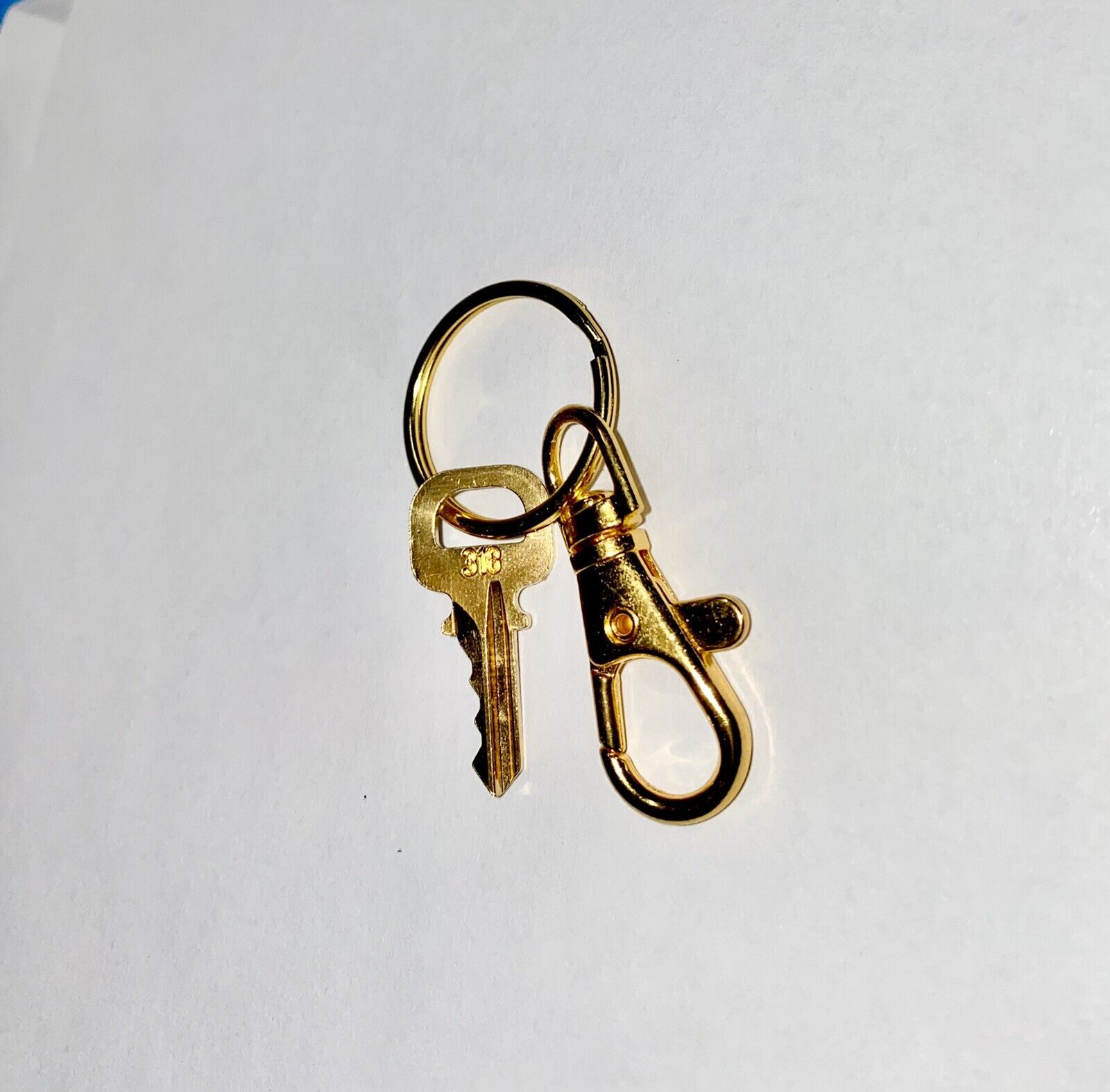 Louis Vuitton Key # 323 Brass Goldtone w/ Swivel Ring Clasp 💯% Authentic -1 Pc