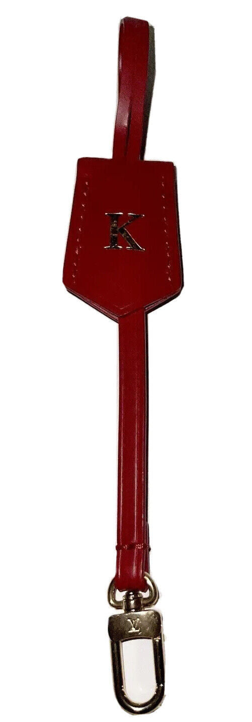 Louis Vuitton Gold Red Clochette Tag Key Holder Bell w/ K Initial Pristine