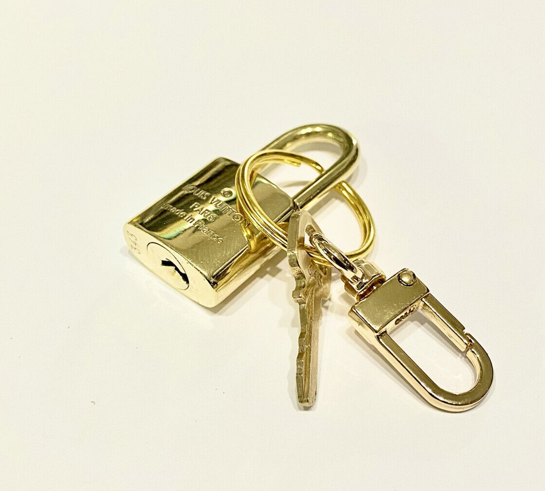 Louis Vuitton Padlock & Key Random # Gold tone Lock for Speedy Bag 💯% Authentic