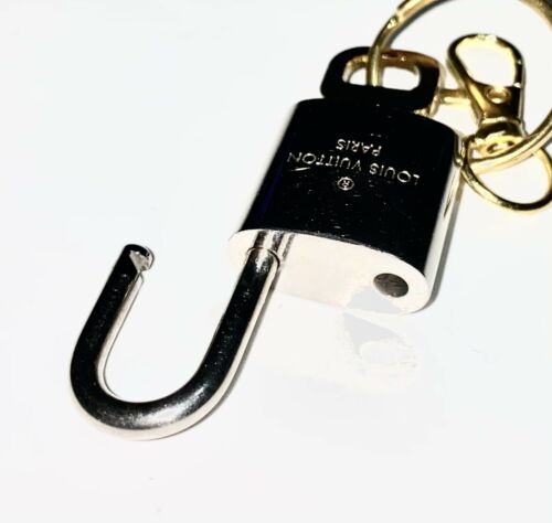 Louis Vuitton Stainless Chrome Padlock # 313 w/ Key Authentic