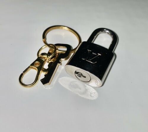 Louis Vuitton Stainless Chrome Padlock # 313 w/ Key Authentic